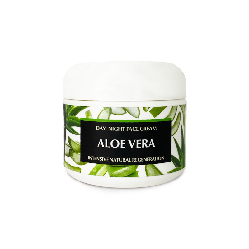 Aktentas Meedogenloos Koken Aloe Vera Day+Night Face Cream - The Organic Caribbean